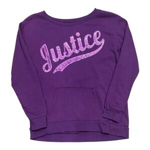 Justice Sequin Sweatshirt Purple Size 12/14
